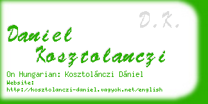 daniel kosztolanczi business card